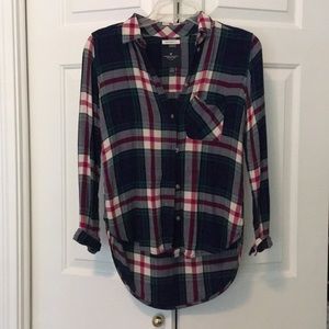 American Eagle plaid top boyfriend fit, XS